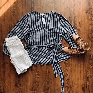 NWT LOFT Wrap Peplum Blouse